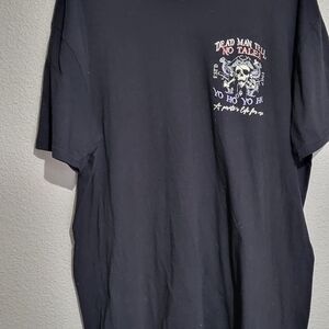 Circle Clothing Graphic Dead Man Tells No Tales Tee Shirt Black 2XL